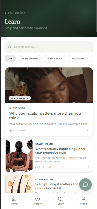 A Learn article open with its cover image